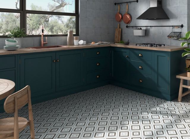 15 Kitchen Flooring Ideas The Irish, Blue Kitchen Floor Tile Ideas